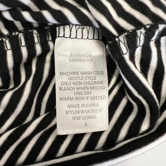 Market & Spruce Short Sleeve Black/Whit Striped Shift Dress Women's Size Large - Picture 8 of 9